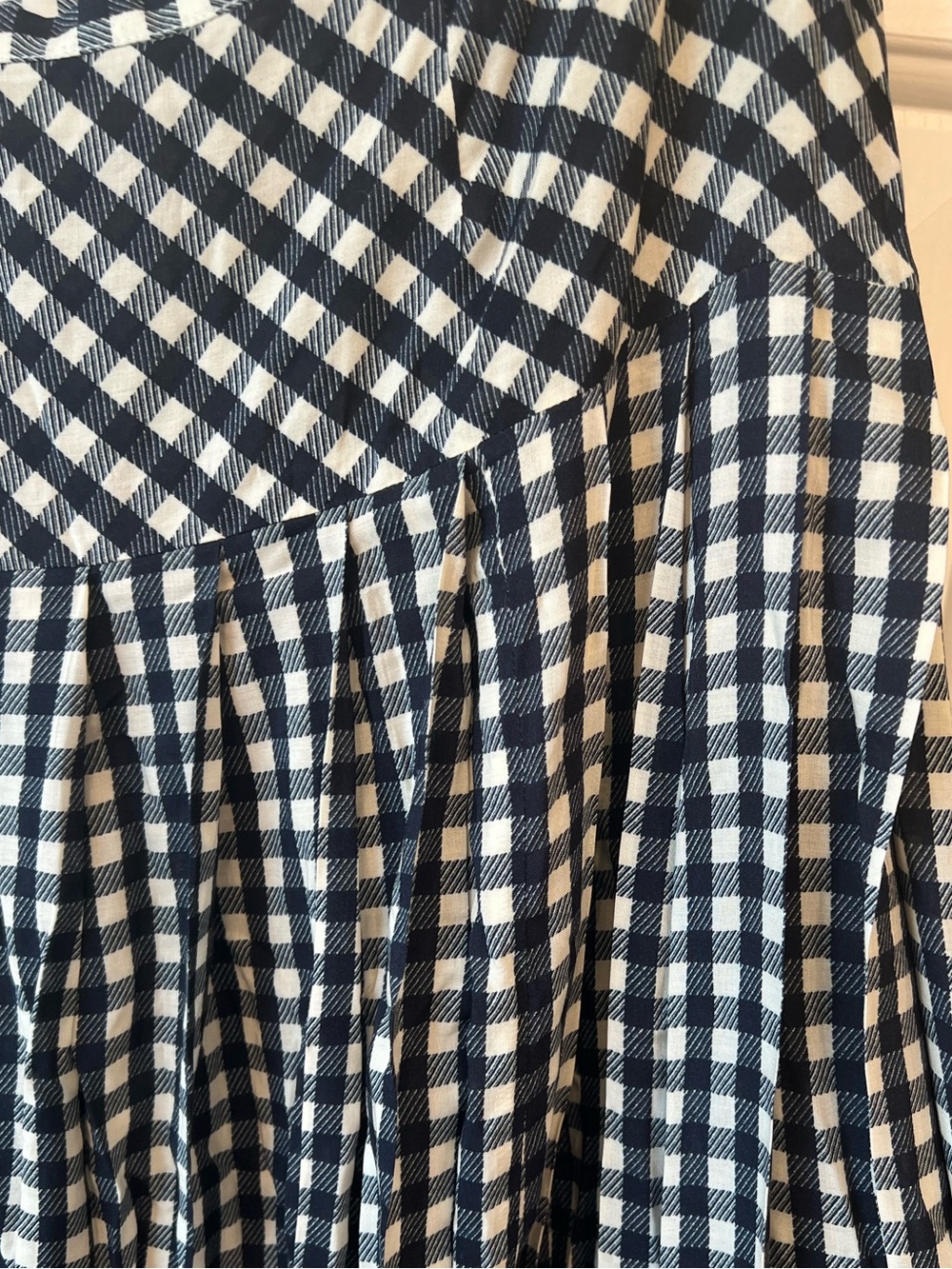 Rixo Tina Navy Gingham Midi Skirt XL - Picture 7 of 16
